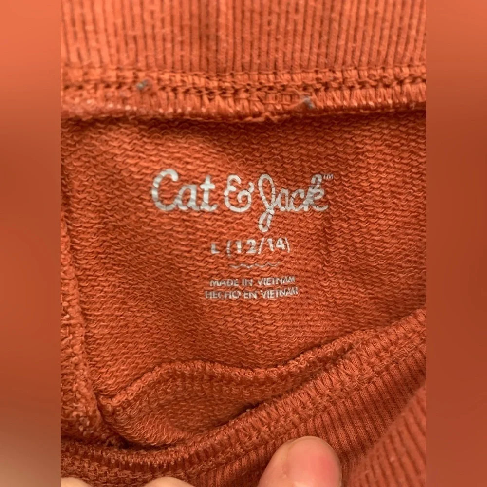 Boys Youth Cat & Jack Orange Adjustable Casual Comfortable Joggers Pockets 12/14